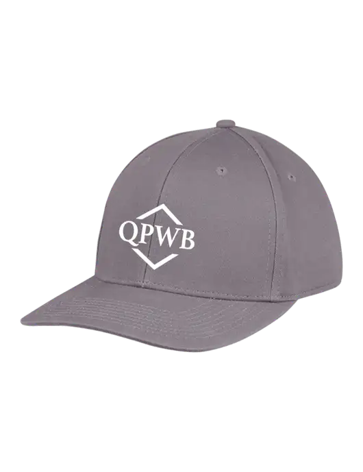 Premium Modern Structured Twill Charcoal Snapback Cap w/QPWB Logo