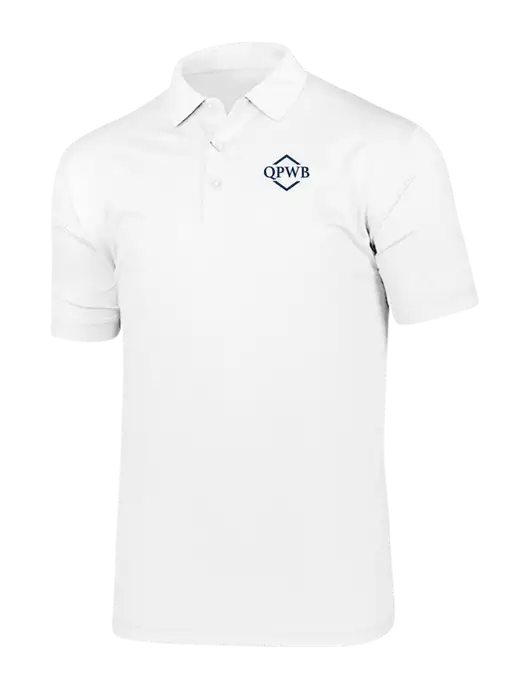 Callaway Vibrant Bright White Ventilated Polo w/QPWB Logo
