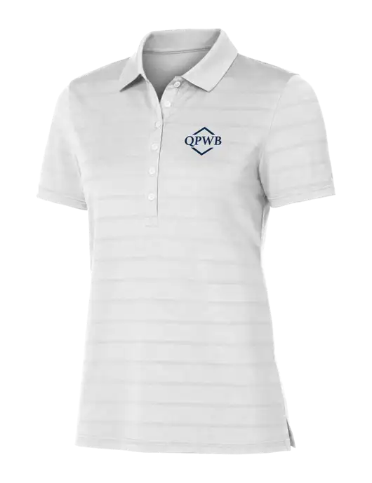 Callaway Womens Bright White Ventilated Polo w/QPWB Logo