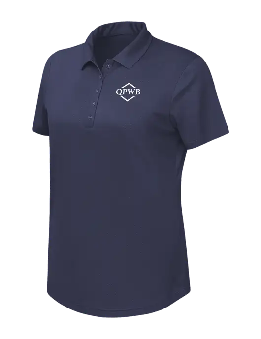 Callaway Womens Birdseye Navy Polo w/QPWB Logo