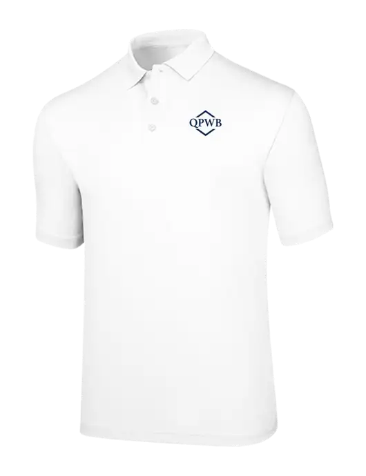 Callaway Opti-Dri White Chev Polo w/QPWB Logo