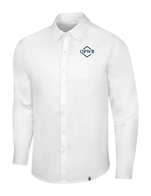 OGIO White Commuter Woven Shirt w/QPWB Logo