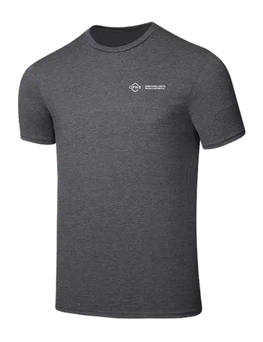 Seriously Soft Heathered Charcoal T-Shirt w/QPWB Logo