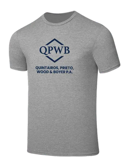 Seriously Soft Light Heather Grey T-Shirt w/QPWB Logo