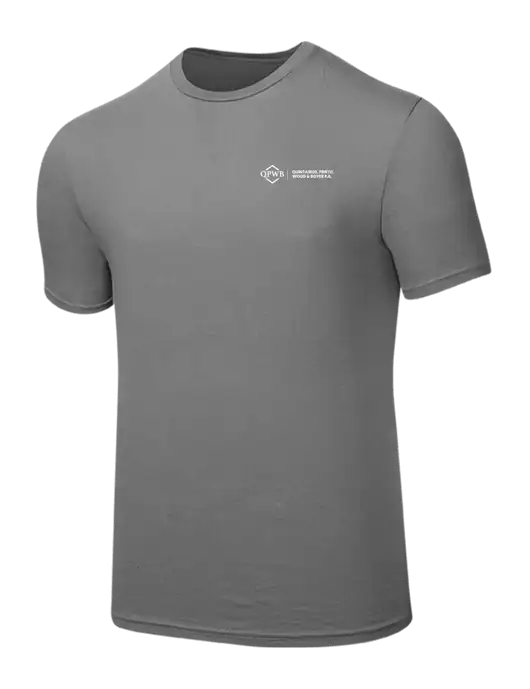 Seriously Soft Medium Grey T-Shirt w/QPWB Logo