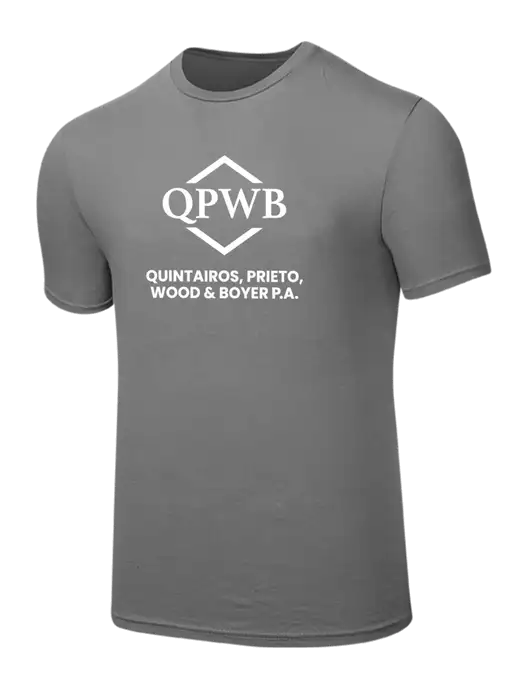 Seriously Soft Medium Grey T-Shirt w/QPWB Logo