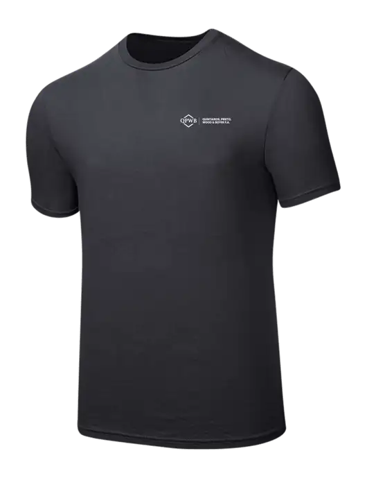 Seriously Soft Charcoal T-Shirt w/QPWB Logo
