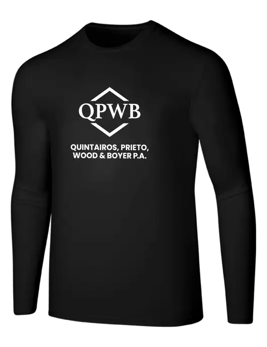 Seriously Soft Black Long Sleeve T-Shirt w/QPWB Logo