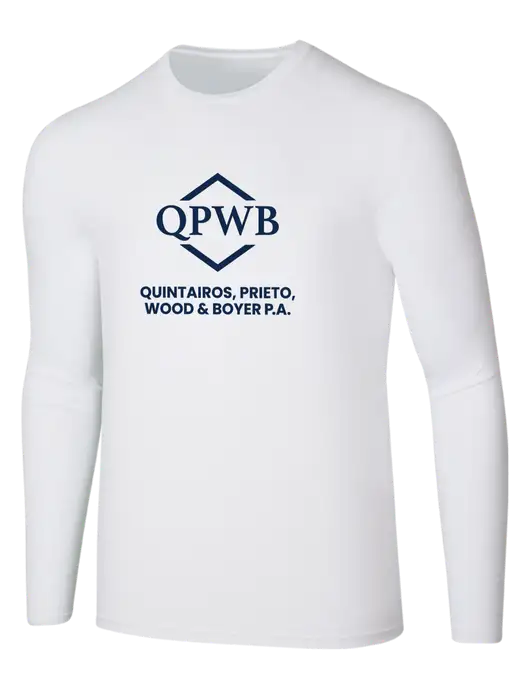 Seriously Soft White Long Sleeve T-Shirt w/QPWB Logo