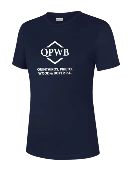 Womens Navy PosiCharge Competitor Tee w/QPWB Logo