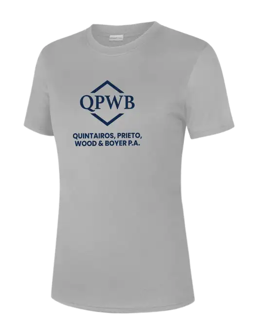  Womens Light Grey PosiCharge Competitor Tee w/QPWB Logo