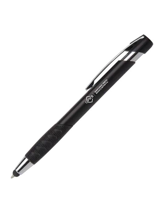 Alize Black Stylus Black Ink Pen w/QPWB Logo