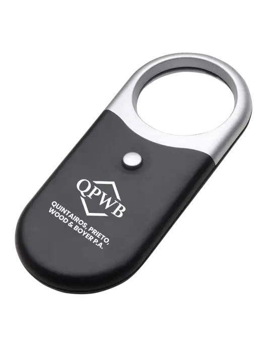 Compact Black Magnifier Light w/QPWB Logo