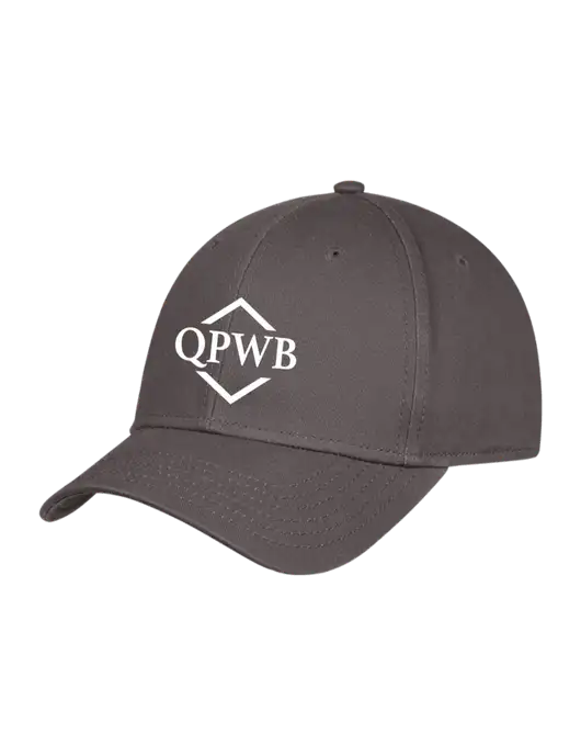Charcoal Structured Cap Hook & Loop w/QPWB Logo