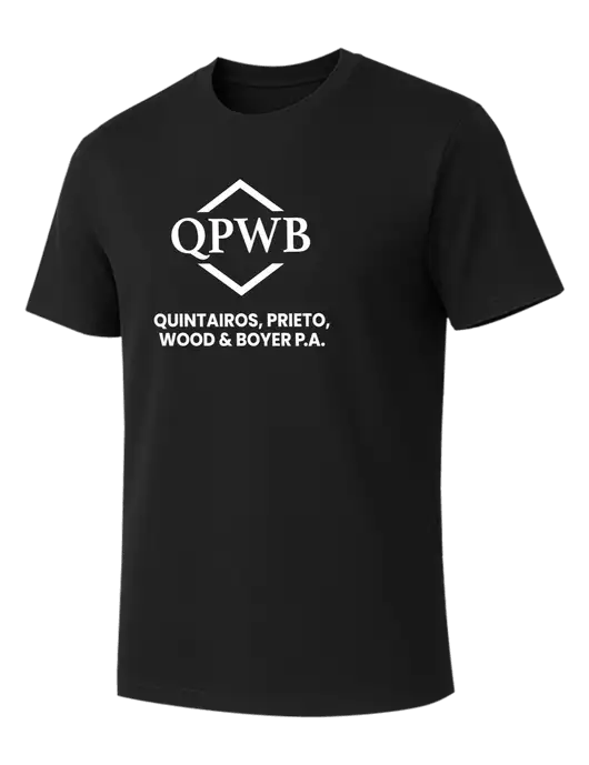 Allmade Deep Black Organic Cotton Tee w/QPWB Logo