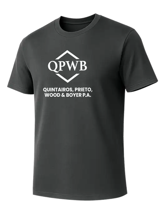 Allmade Charcoal Grey Organic Cotton Tee w/QPWB Logo