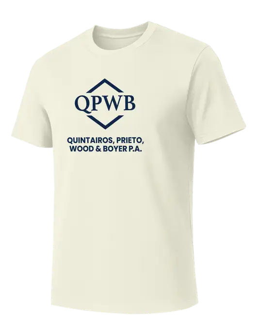 Allmade White Sand Organic Cotton Tee w/QPWB Logo