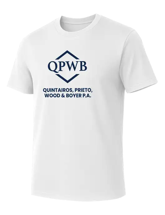 Allmade Bright White Organic Cotton Tee w/QPWB Logo