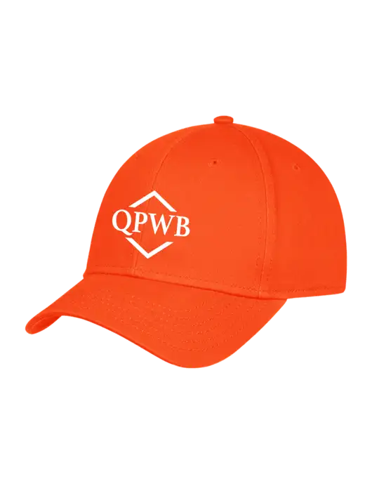 Orange Structured Cap Hook & Loop w/QPWB Logo