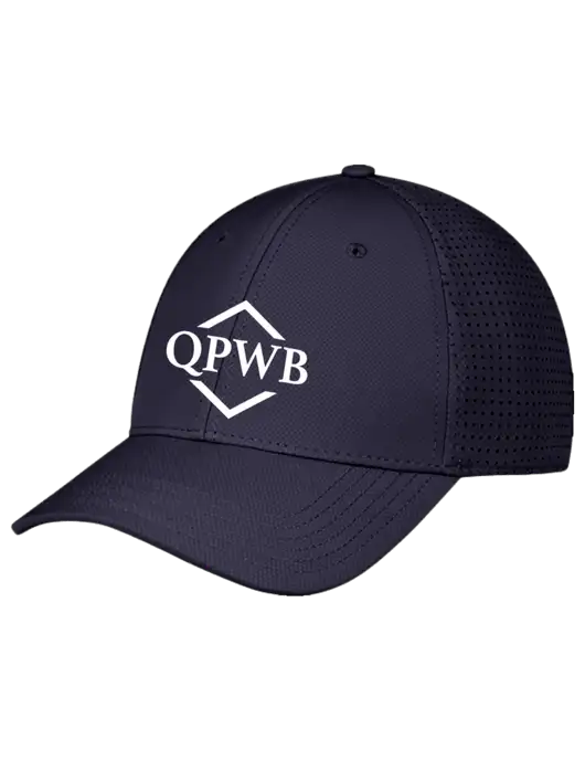 Navy Performance Stretchable Cap Hook & Loop w/QPWB Logo
