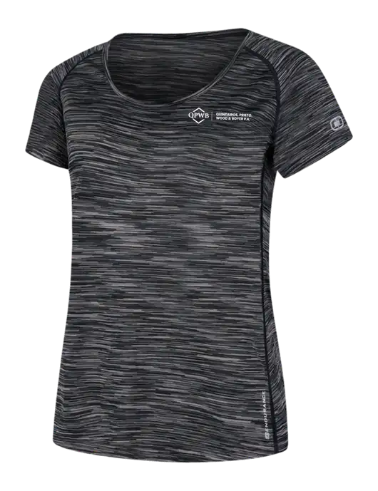 OGIO Womens Black Space Dye Verge Scoop Neck w/QPWB Logo