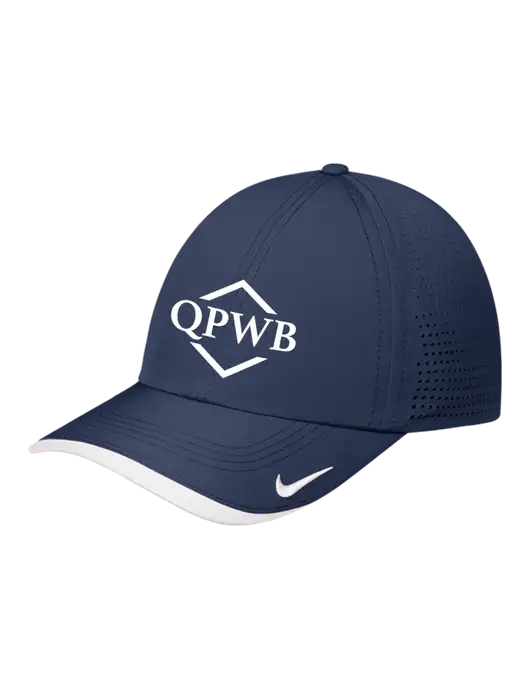 Nike Navy/White Dri-FIT Perforated Performance Cap w/QPWB Logo