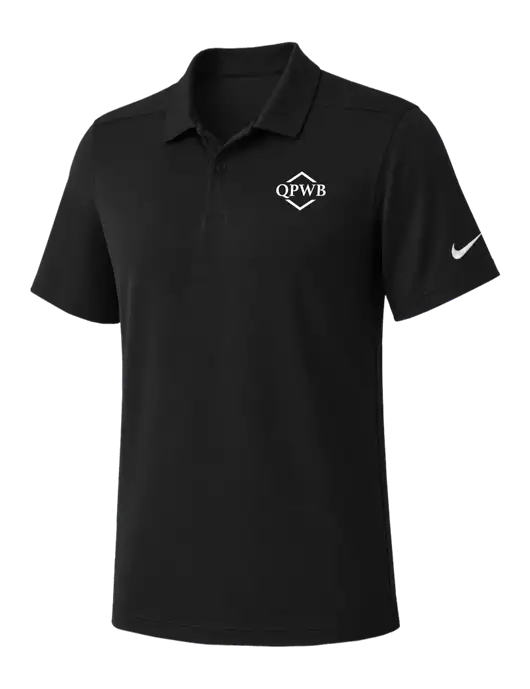 Nike Black Dry Essential Solid Polo w/QPWB Logo