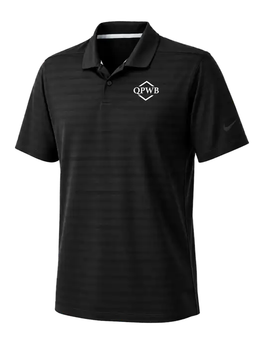 Nike Black Dri-FIT Vapor Jacquard Polo w/QPWB Logo