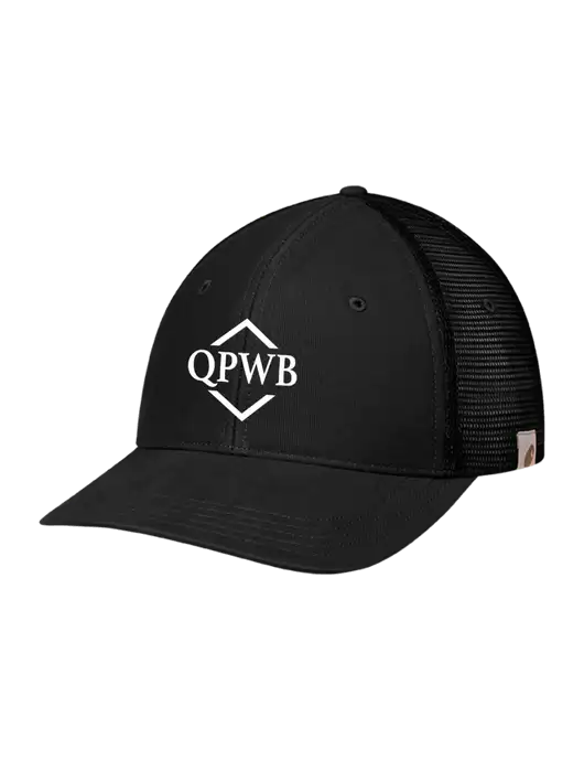 Carhartt Black Canvas Trucker Cap w/QPWB Logo