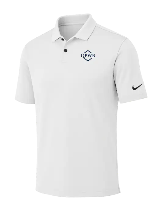 Nike White Dri-FIT Vapor Polo w/QPWB Logo