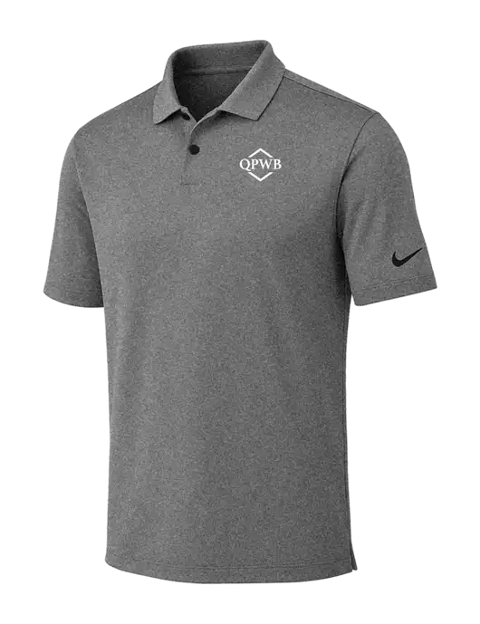 Nike Dark Grey Heather Dri-FIT Vapor Polo w/QPWB Logo