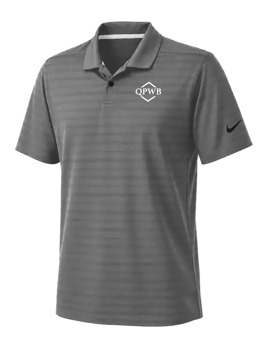 Nike Dark Medium Grey Dri-FIT Vapor Jacquard Polo w/QPWB Logo