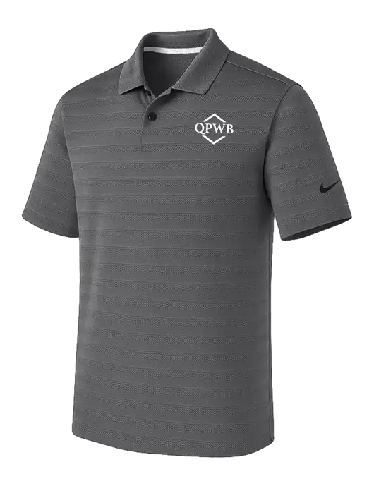 Nike Dark Medium Grey Dri-FIT Vapor Jacquard Polo w/QPWB Logo