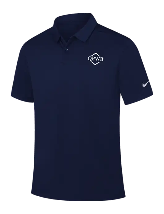 Nike Navy Dry Essential Solid Polo w/QPWB Logo