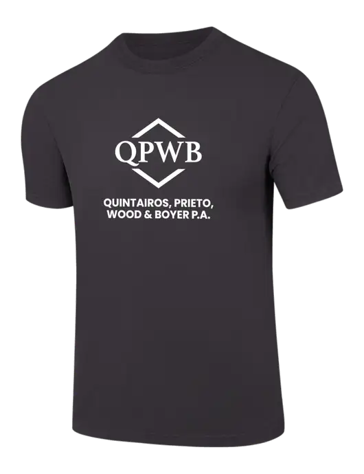 Comfort Colors 6.1 oz Dark Grey Heavyweight Ring Spun T-Shirt w/QPWB Logo