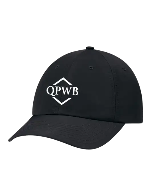 Richardson Relaxed Performance Lite Black Cap w/QPWB Logo