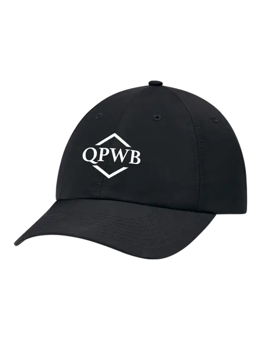Richardson Relaxed Performance Lite Black Cap w/QPWB Logo