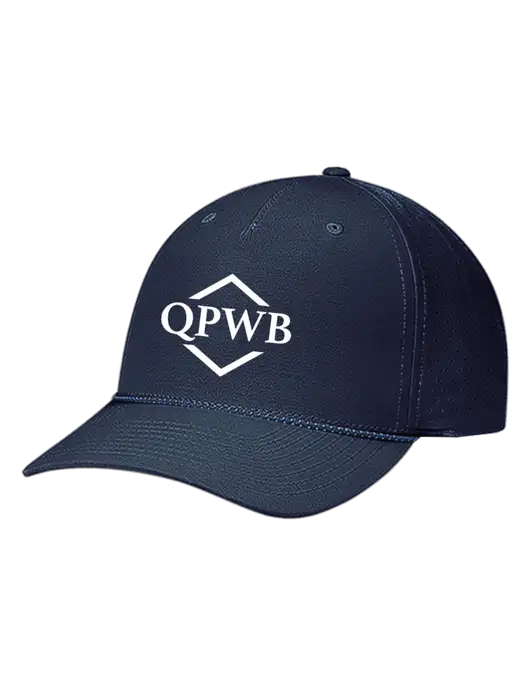 Richardson Laser Perf Performance Dark Navy/Navy-Grey-Blue Rope Cap w/QPWB Logo