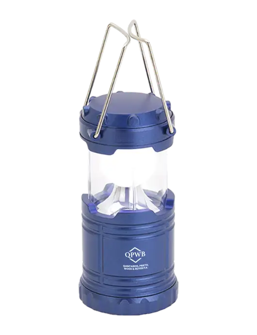 Blue Mini Retro Lantern w/QPWB Logo