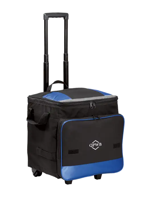 Twilight Blue Rolling Cooler w/QPWB Logo