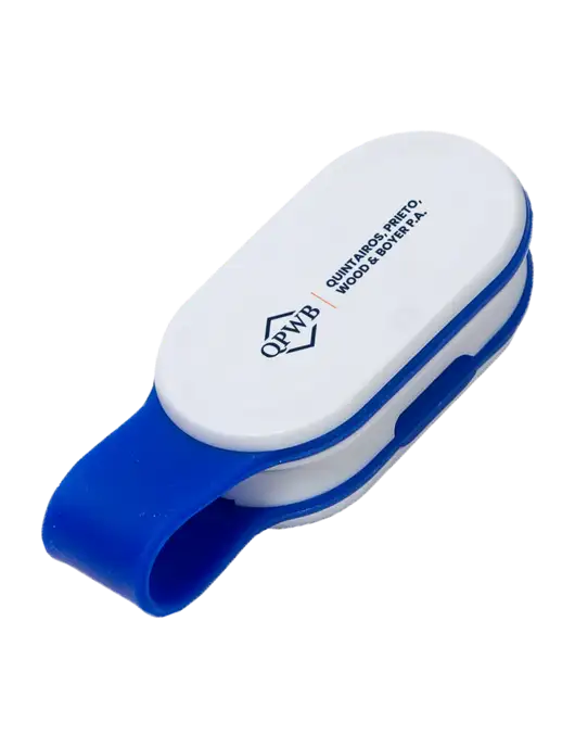 Magna Clip Blue Personal Safety Light w/QPWB Logo
