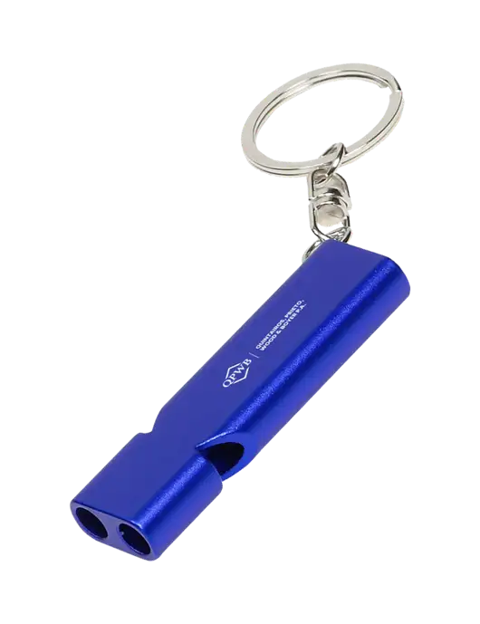 Quick Alert Blue Safety Whistle w/QPWB Logo