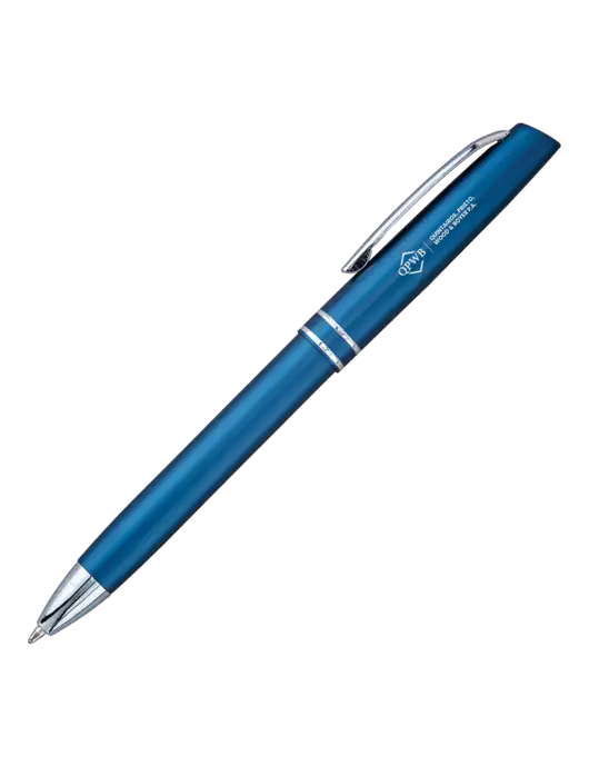 Blue Anguilla Black Ink Pen w/QPWB Logo
