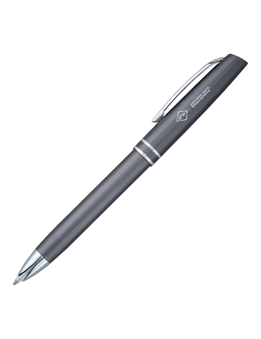 Gunmetal Anguilla Black Ink Pen w/QPWB Logo