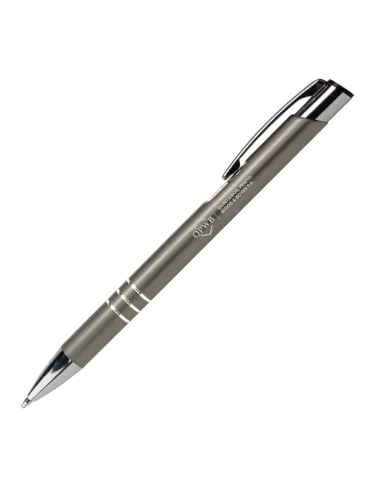 Laurent Gunmetal Pen - Black Ink w/QPWB Logo